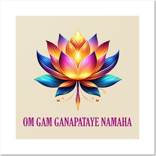 Lotus Flower Mantra Posters and Art